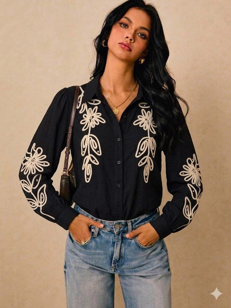 Blusa manga larga