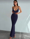 Vestido tejido azul marino