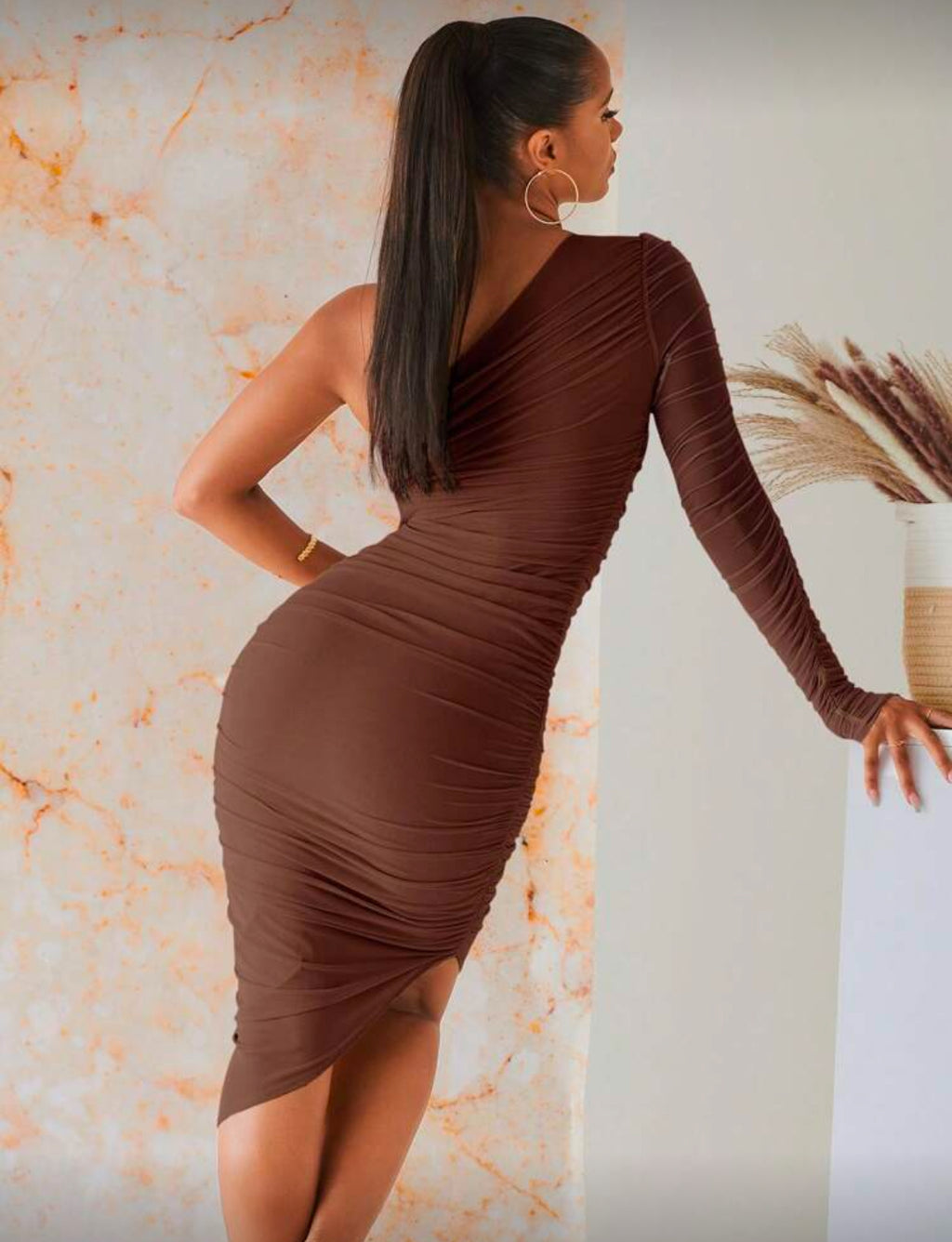 Vestido marrón